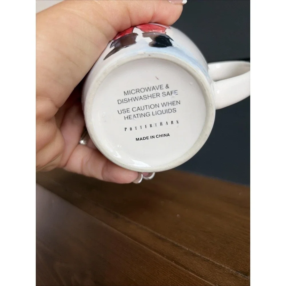 Pottery‎ Barn painted Santa Claus Discontinued Tea Mug Cookies Milk Replacement
